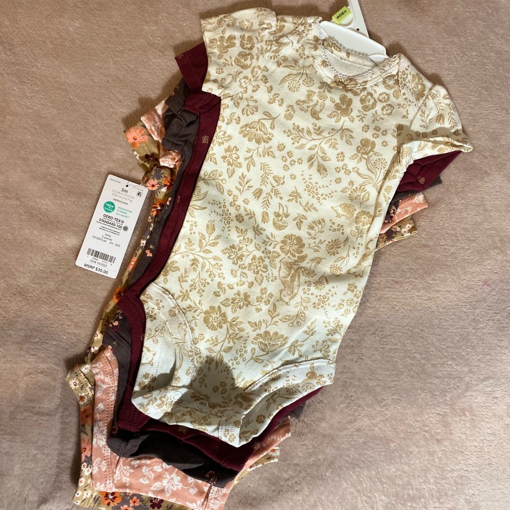 Carter's Floral Baby Onesie Set